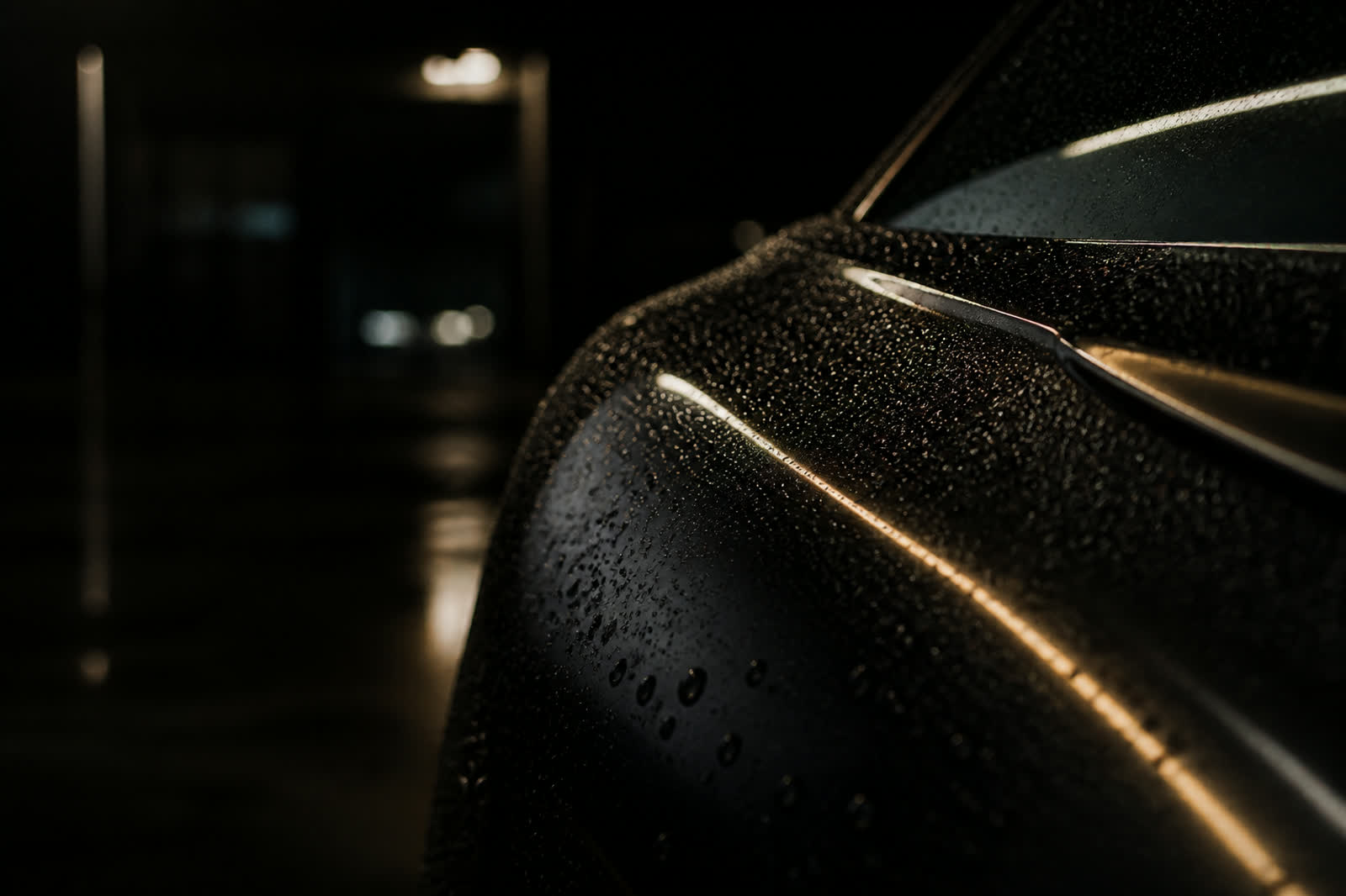 Black car paint after mobile detailing service in Vaughan